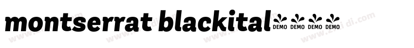 montserrat blackital字体转换
